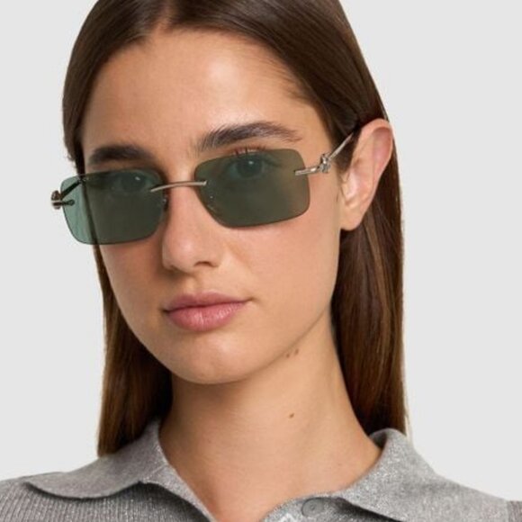 NEW GG1703S 002 GUCCI SUNGLASSES UNISEX SQUARE SILVER EYEWEAR - Picture 1 of 4